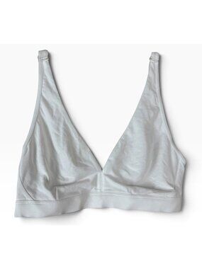 State of Day NEW Bright White Cotton Modal Bralette Size XL Wireless Basic Soft